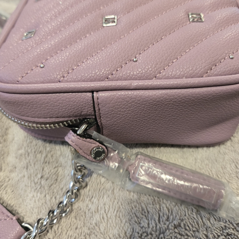 NWT Victoria's Secret Purple Quilted Crossbody Bag and Wallet Set - Picture 7 of 14